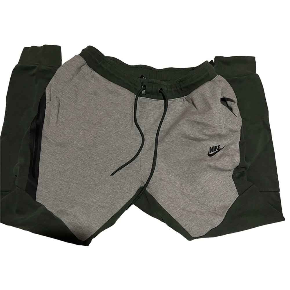 green gray nike tech pants